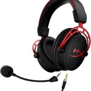 Hype Gaming Headset in Black and Red with Detachable Mic
